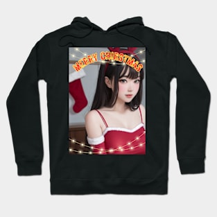 Merry Christmas Anime Girl Cosplay Xmas Cute Christmas Girl Hoodie